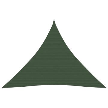 vidaXL Pânză parasolar, verde închis, 5x5x5 m, 160 g/m², HDPE