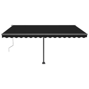 vidaXL Copertină automată cu senzor vânt & LED, antracit, 400x300 cm vidaXL Copertină automată cu senzor vânt & LED, antracit, 400x300 cm