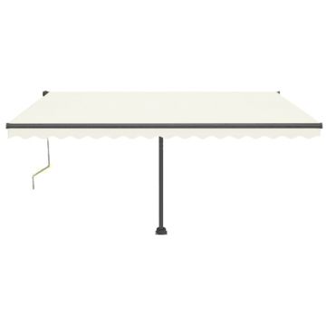 vidaXL Copertină automată cu senzor vânt & LED, crem, 400x350 cm vidaXL Copertină automată cu senzor vânt & LED, crem, 400x350 cm