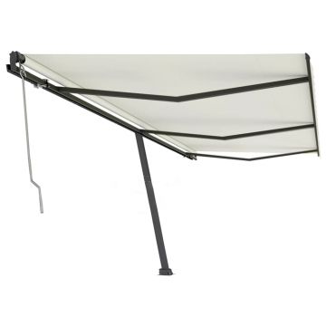 vidaXL Copertină autonomă retractabilă automat, crem, 600x350cm vidaXL Copertină autonomă retractabilă automat, crem, 600x350cm
