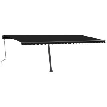 vidaXL Copertină autonomă retractabilă manual, antracit, 600x300 cm