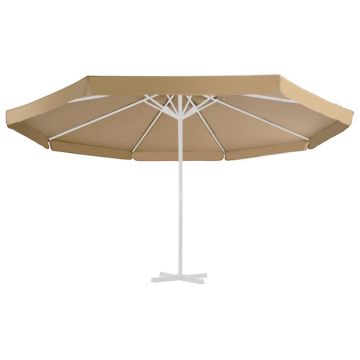 vidaXL Pânză de schimb umbrelă de soare de exterior gri taupe 500 cm