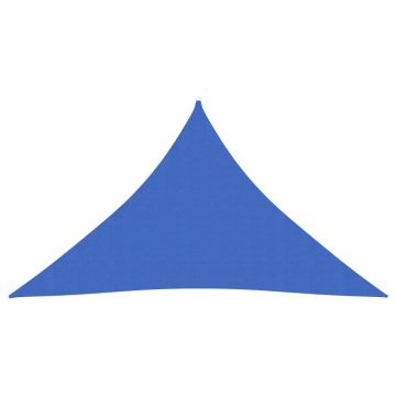 vidaXL Pânză parasolar, albastru, 3,5x3,5x4,9 m, HDPE, 160 g/m²