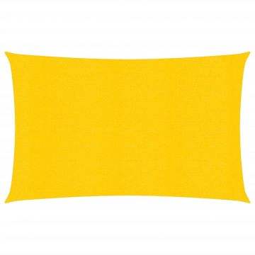 vidaXL Pânză parasolar, galben, 2x4 m, HDPE, 160 g/m²