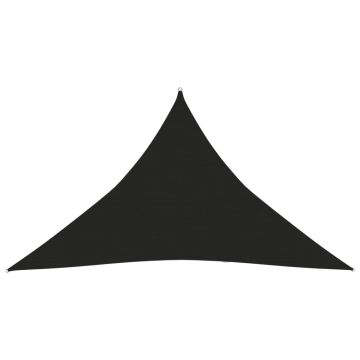 vidaXL Pânză parasolar, negru, 3,5x3,5x4,9 m, HDPE, 160 g/m²
