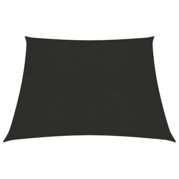 vidaXL Pânză parasolar, negru, 4/5x3 m, HDPE, 160 g/m²