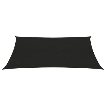 vidaXL Pânză parasolar, negru, 4x5 m, HDPE, 160 g/m²