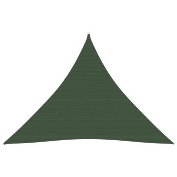 vidaXL Pânză parasolar, verde închis, 3x3x3 m, HDPE, 160 g/m²