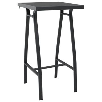 vidaXL Set mobilier de bar pentru grădină, 3 piese, negru