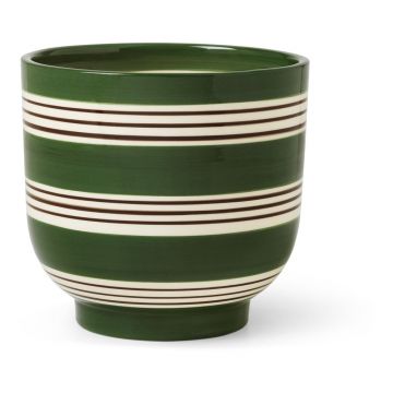 Ghiveci din ceramică Kähler Design Nuovo, ø 15 cm, alb-verde închis