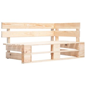 vidaXL Canapea din paleți cu 2 locuri, cu perne, lemn de pin tratat