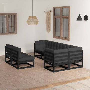 vidaXL Set mobilier de grădină cu perne, 7 piese, lemn masiv de pin