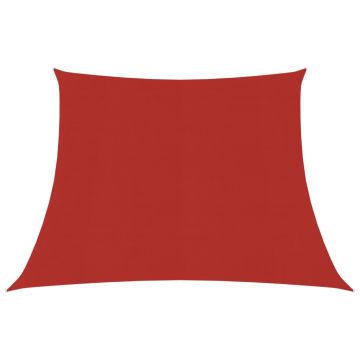 vidaXL Pânză parasolar, roșu, 3/4x3 m, HDPE, 160 g/m²