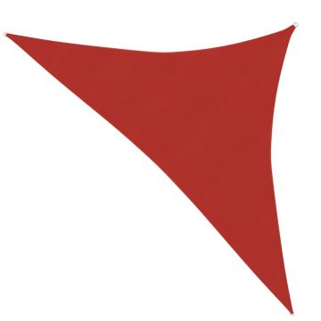 vidaXL Pânză parasolar, roșu, 5x5x6 m, HDPE, 160 g/m²