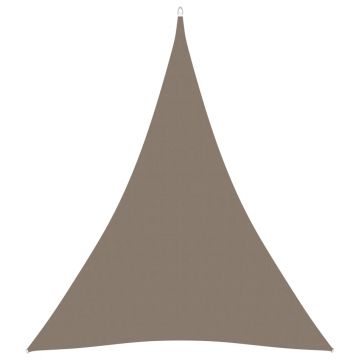vidaXL Pânză parasolar, taupe, 3x4x4 m, țesătură oxford, triunghiular