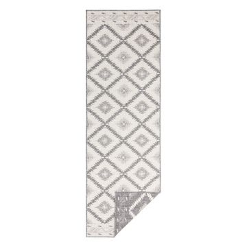 Covor adecvat pentru exterior NORTHRUGS Malibu, 80 x 250 cm, gri-crem