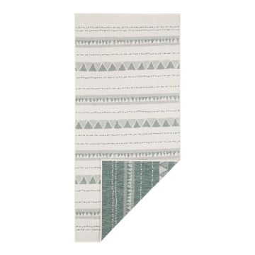 Covor adecvat pentru exterior NORTHRUGS Bahamas, 80 x 350 cm, verde-crem