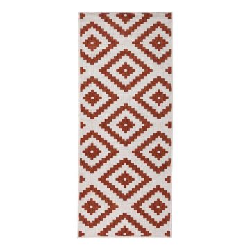 Covor adecvat pentru exterior NORTHRUGS Malta, 80 x 250 cm, maro - crem