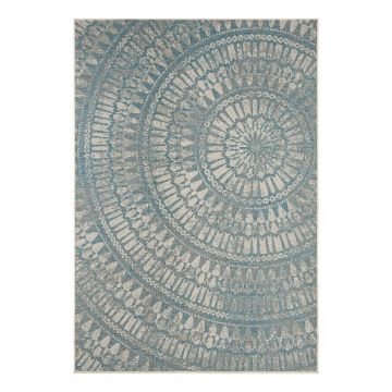 Covor de exterior NORTHRUGS Amon, 200 x 290 cm, gri - albastru