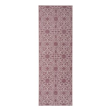 Covor de exterior NORTHRUGS Nebo, 70 x 200 cm, violet - bej