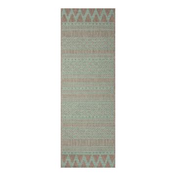 Covor de exterior NORTHRUGS Sidon, 70 x 200 cm, bej - verde