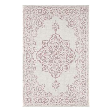 Covor de exterior NORTHRUGS Tilos, 160 x 230 cm, crem - roșu