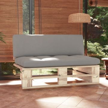 vidaXL Canapea de mijloc de grădină din paleți, lemn de pin tratat