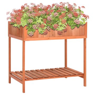 vidaXL Jardinieră plante aromatice, 80x60x80 cm, lemn masiv de brad