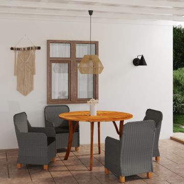 vidaXL Set de mobilier pentru grădină, 5 piese, gri deschis