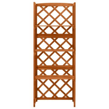 vidaXL Spalier cu rafturi, 55x30x140 cm, lemn masiv brad vidaXL Spalier cu rafturi, 55x30x140 cm, lemn masiv brad