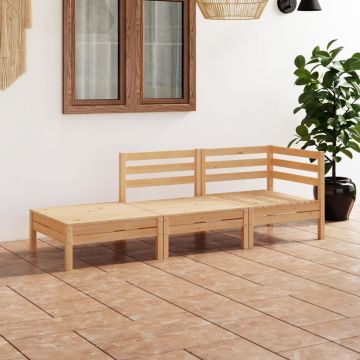 vidaXL Set mobilier de grădină, 3 piese, lemn masiv de pin