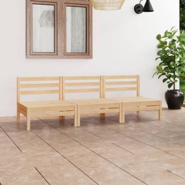 vidaXL Set mobilier de grădină, 3 piese, lemn masiv de pin