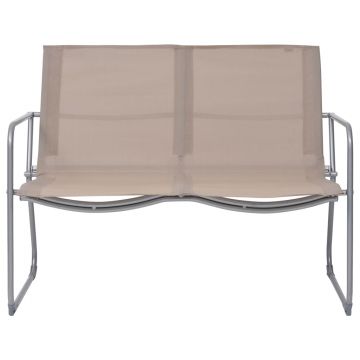 vidaXL Set mobilier de grădină, 4 piese, gri taupe, oțel și textil