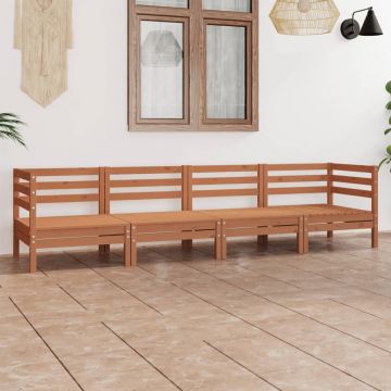 vidaXL Set mobilier de grădină, 4 piese, maro miere, lemn masiv de pin
