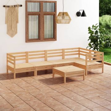vidaXL Set mobilier de grădină, 6 piese, lemn masiv de pin