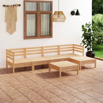 vidaXL Set mobilier de grădină, 6 piese, lemn masiv de pin