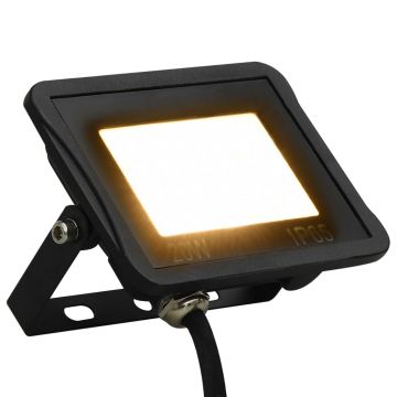 vidaXL Proiectoare cu LED, 20 W, 2 buc., alb cald