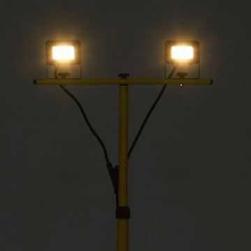 vidaXL Proiector cu LED și trepied, 2x10 W, alb cald