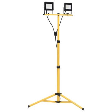 vidaXL Proiector cu LED și trepied, 2x30 W, alb rece