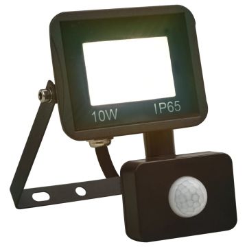 vidaXL Proiector LED cu senzor, 10 W, alb rece