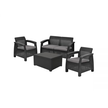 Set mobilier de gradina Corfu II DUO BOX Grafit/ Gri- rece