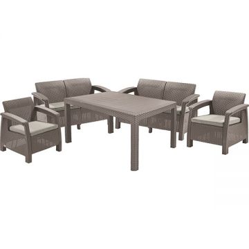 Set mobilier de gradina CORFU II FIESTA Capuccino / Gri-nisipiu