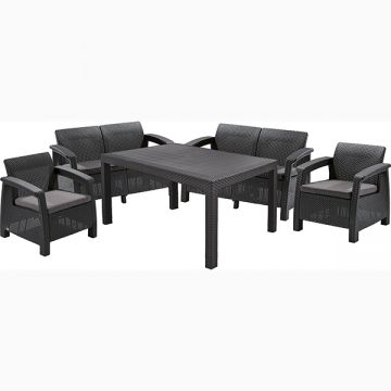 Set mobilier de gradina CORFU II FIESTA Grafit / Gri-rece