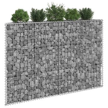 vidaXL Strat înălțat gabion trapez, 150x20x100 cm, oțel galvanizat
