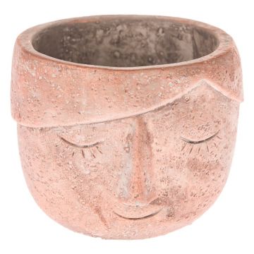 Ghiveci din beton Dakls Portrait, înălțime 9 cm, roz
