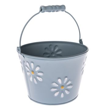 Ghiveci din metal Dakls Daisy, ø 16,5 cm, albastru