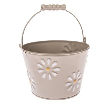 Ghiveci din metal Dakls Daisy, ø 16,5 cm, bej