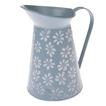 Ghiveci din metal Dakls Daisy, înălțime 22 cm, albastru