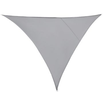 Panza Umbrire Triunghiulara Copertina soare pentru Exterior din poliester rezistent la UV Respirabila 4x4x4m Gri Triunghiulara