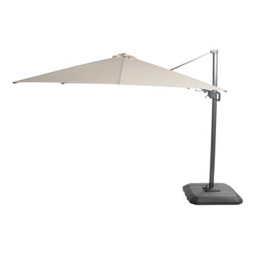 Umbrelă pătrată de soare suspendată Hartman Deluxe, 300 x 300 cm, bej